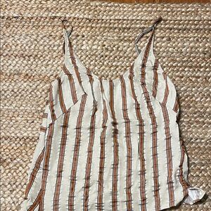 Rachel Comey Cream and Brown Striped Camisole
